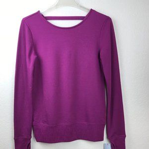 NWT Ideology Women's Activewear Plum Top Sweater